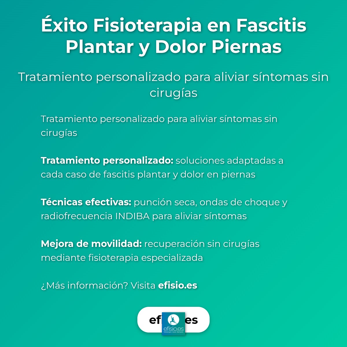 Imagen resumen sobre Éxito Fascitis Plantar y Dolor Piernas