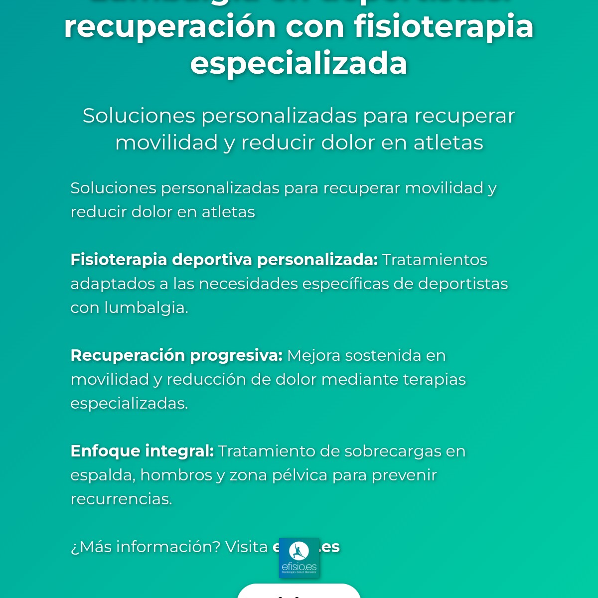 Imagen resumen sobre Éxito Fisio: Lumbalgia en Deportistas Activos