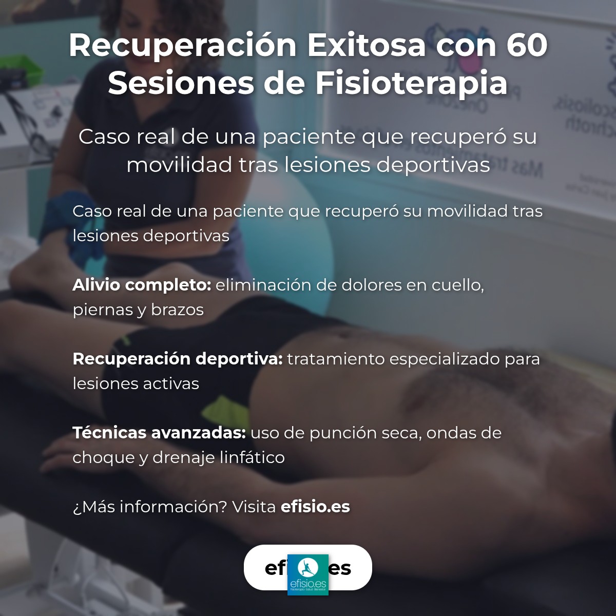 Imagen resumen sobre Éxito Fisioterapia Deportiva: 60 Sesiones