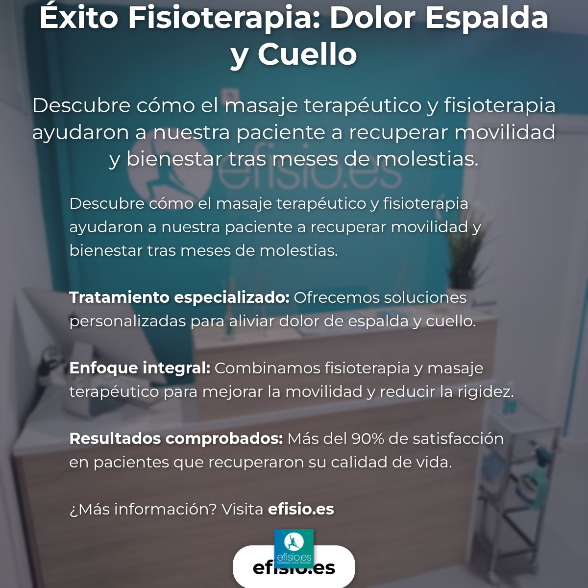 Imagen resumen sobre Éxito Fisioterapia: Dolor Espalda y Cuello