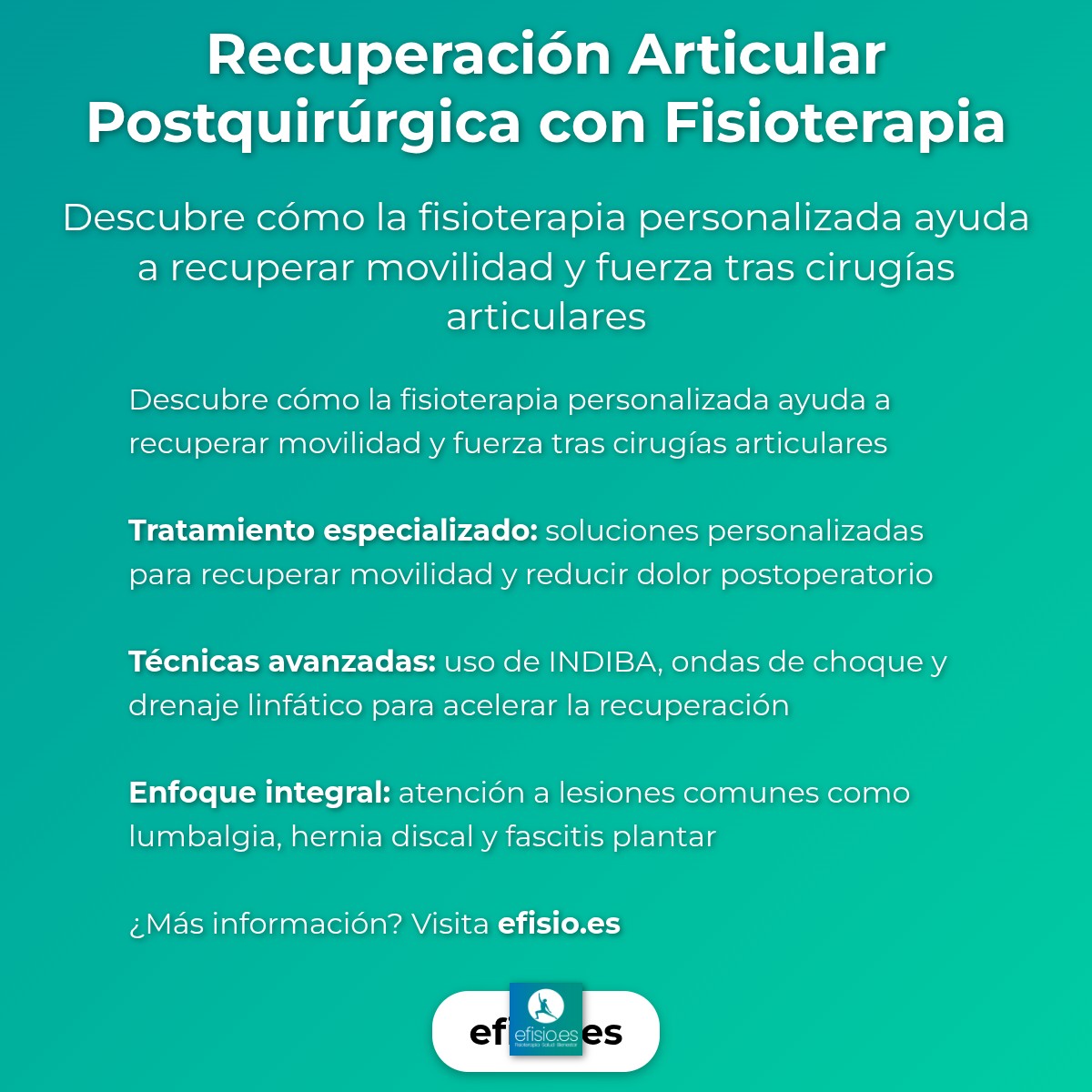 Imagen resumen sobre Éxito Fisioterapia: Recuperación Articular Postquirúrgica
