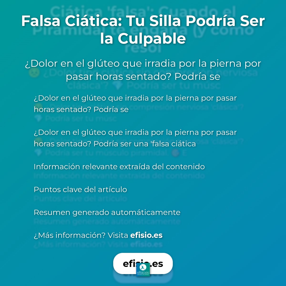 Falsa Ciática: Tu Silla Podría Ser la Culpable