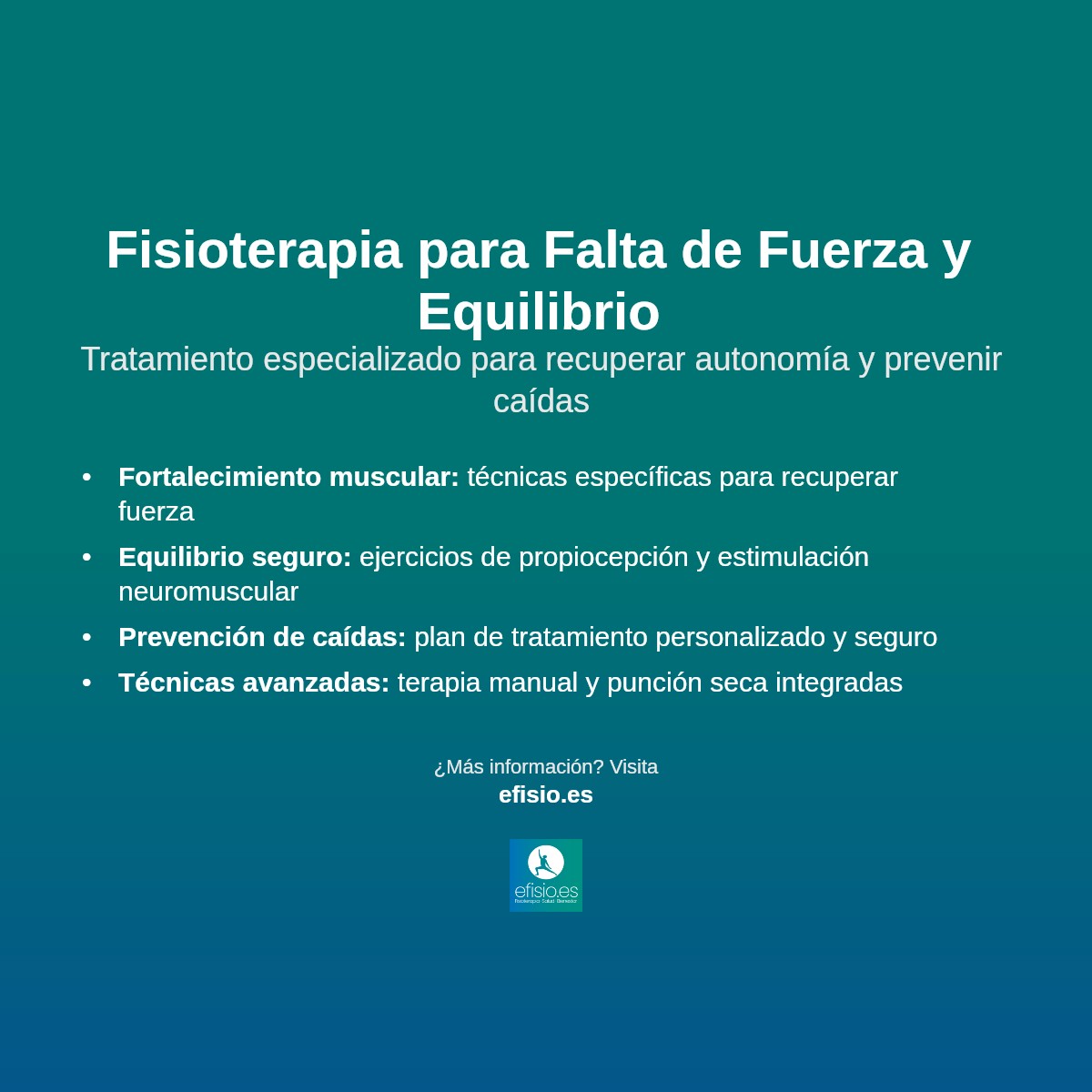 Imagen resumen sobre Falta de fuerza y equilibrio