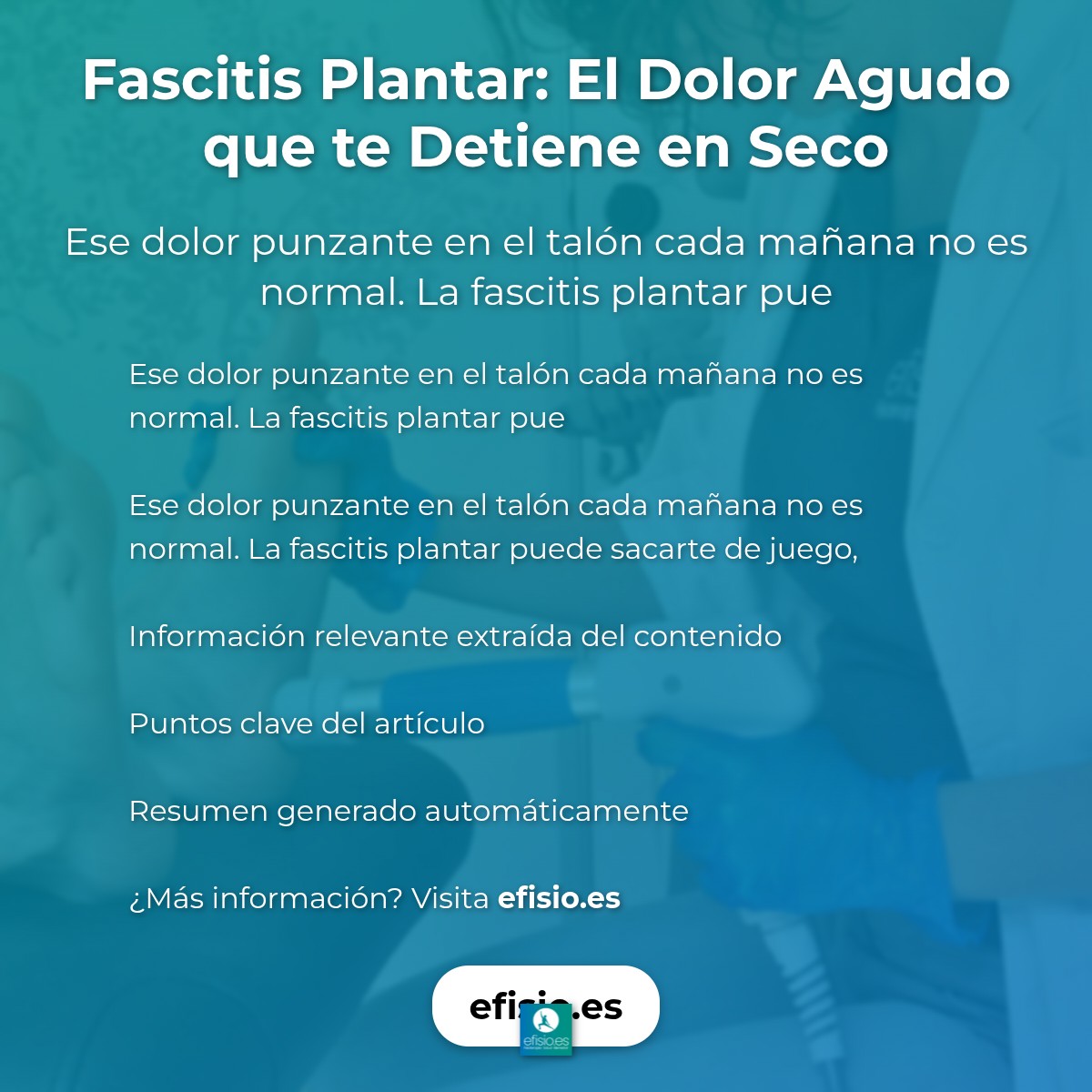 Fascitis Plantar: El Dolor Agudo que te Detiene en Seco