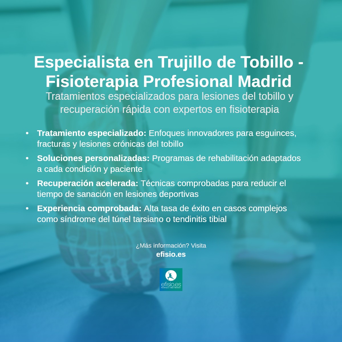 Imagen resumen sobre Fisioterapeuta especialista en tobillo Madrid