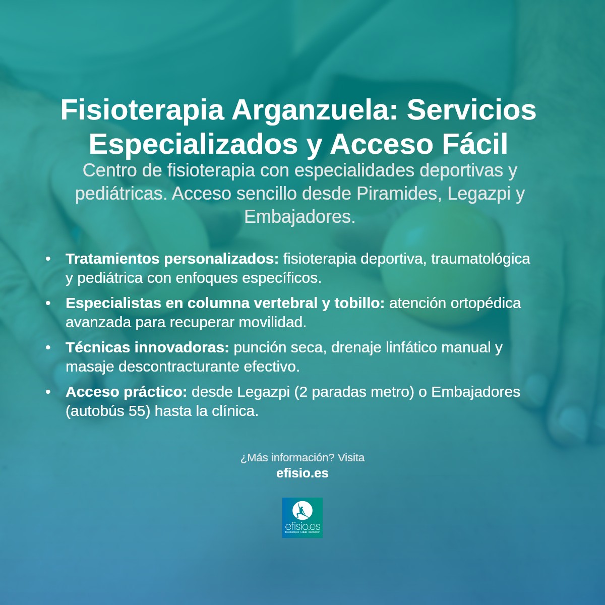 Imagen resumen sobre Fisioterapia Arganzuela