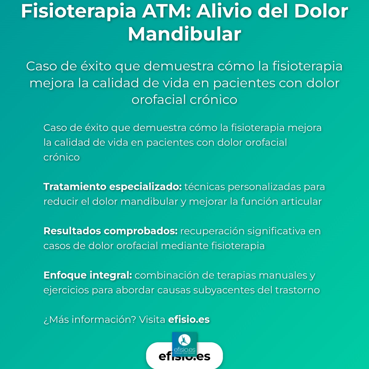 Imagen resumen sobre Fisioterapia ATM: Caso de Éxito Contra Dolor Mandibular