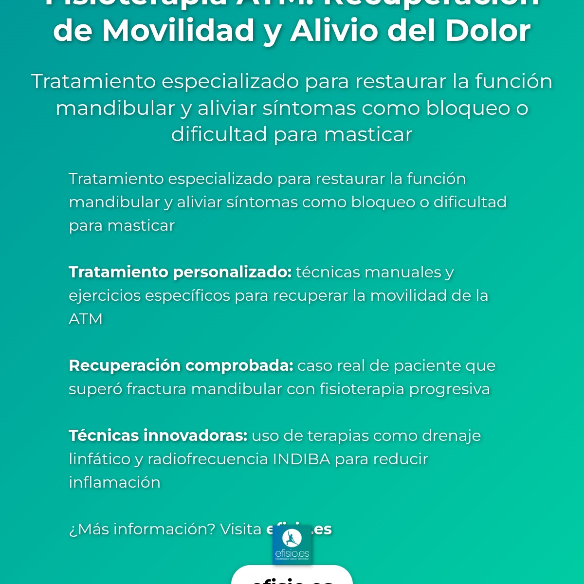 Imagen resumen sobre Fisioterapia ATM: Recuperación Movilidad