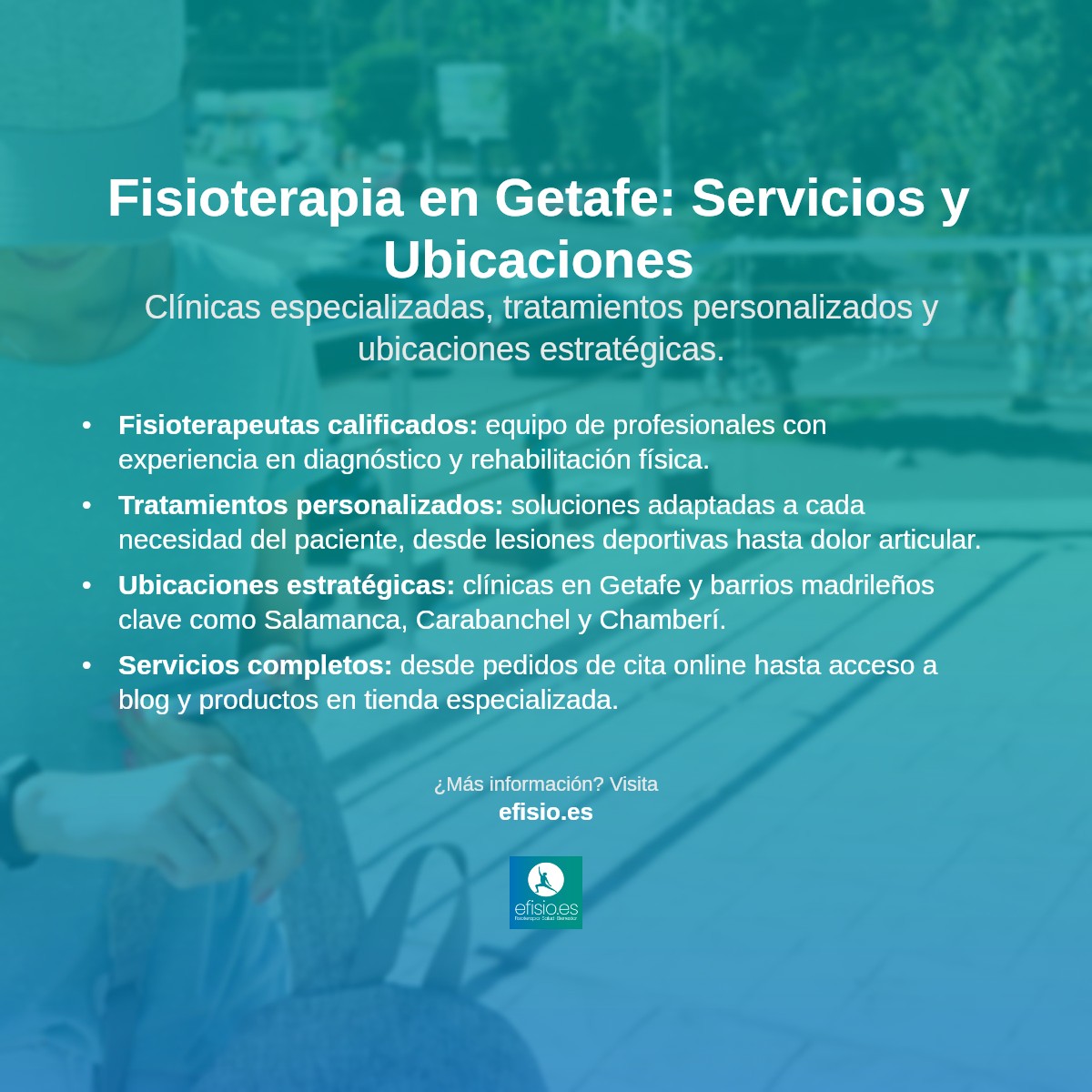 Imagen resumen sobre Fisioterapia calle Madrid Getafe