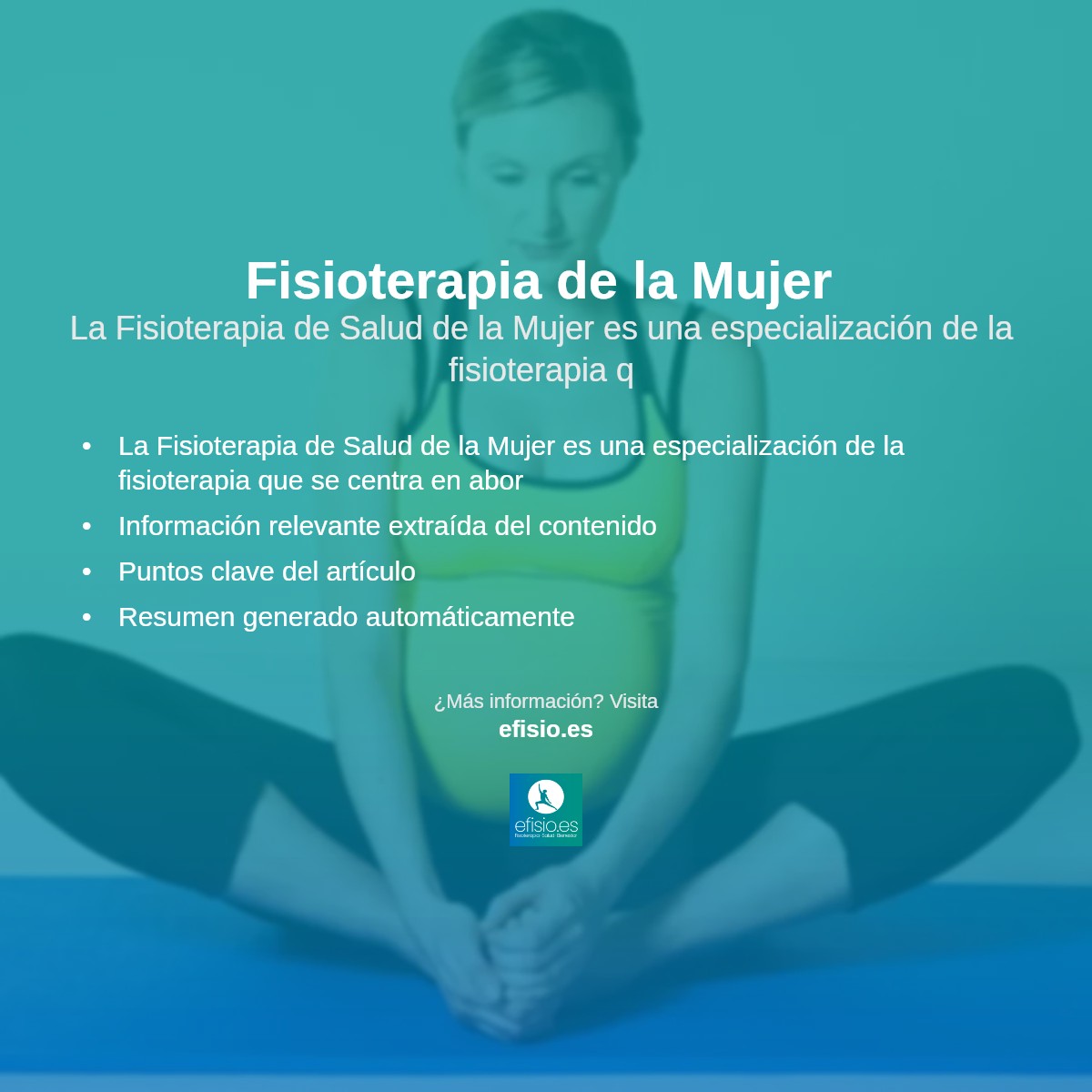 Imagen resumen sobre Fisioterapia de la Mujer