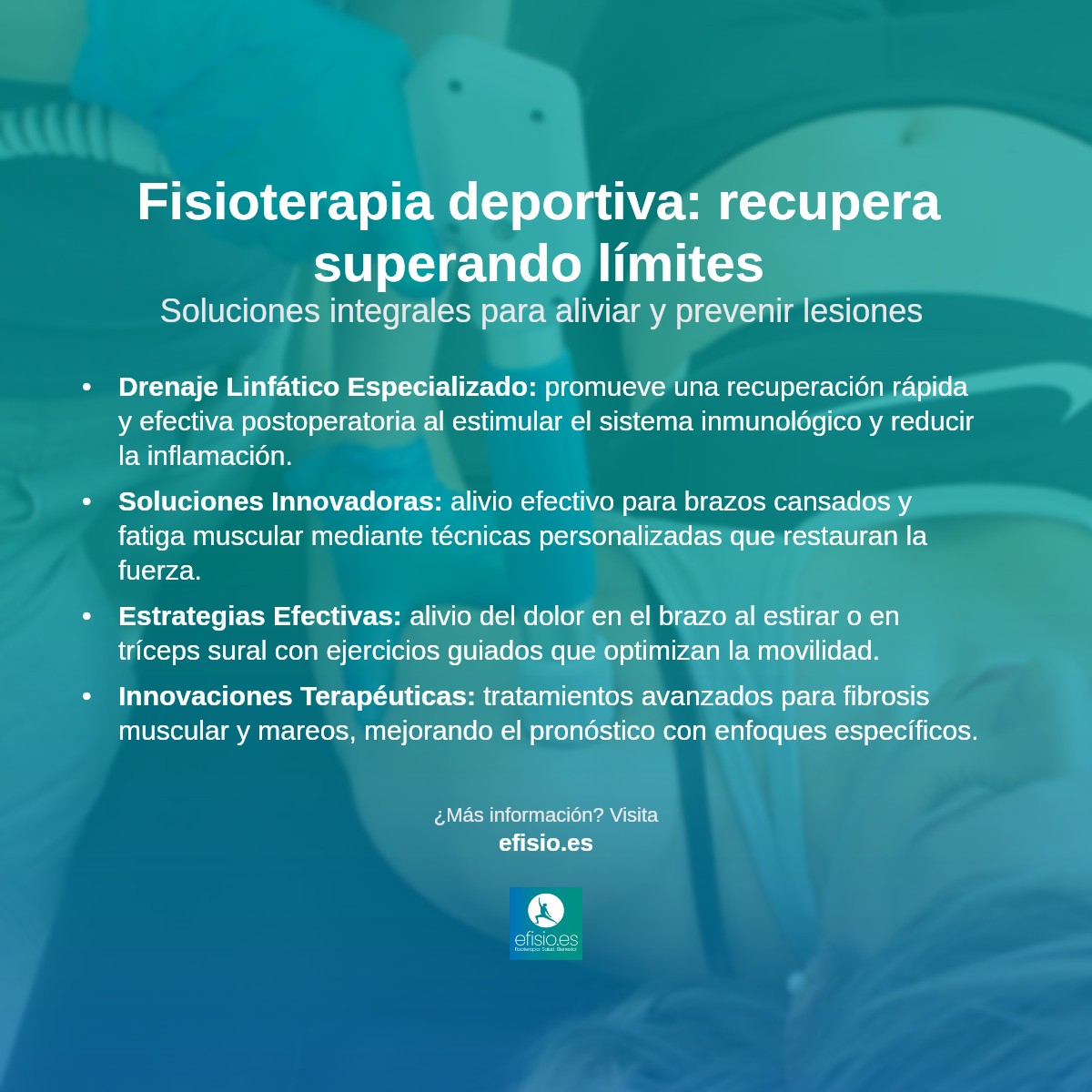 Imagen resumen sobre Fisioterapia deportiva: recupérate antes con eFISIO Madrid