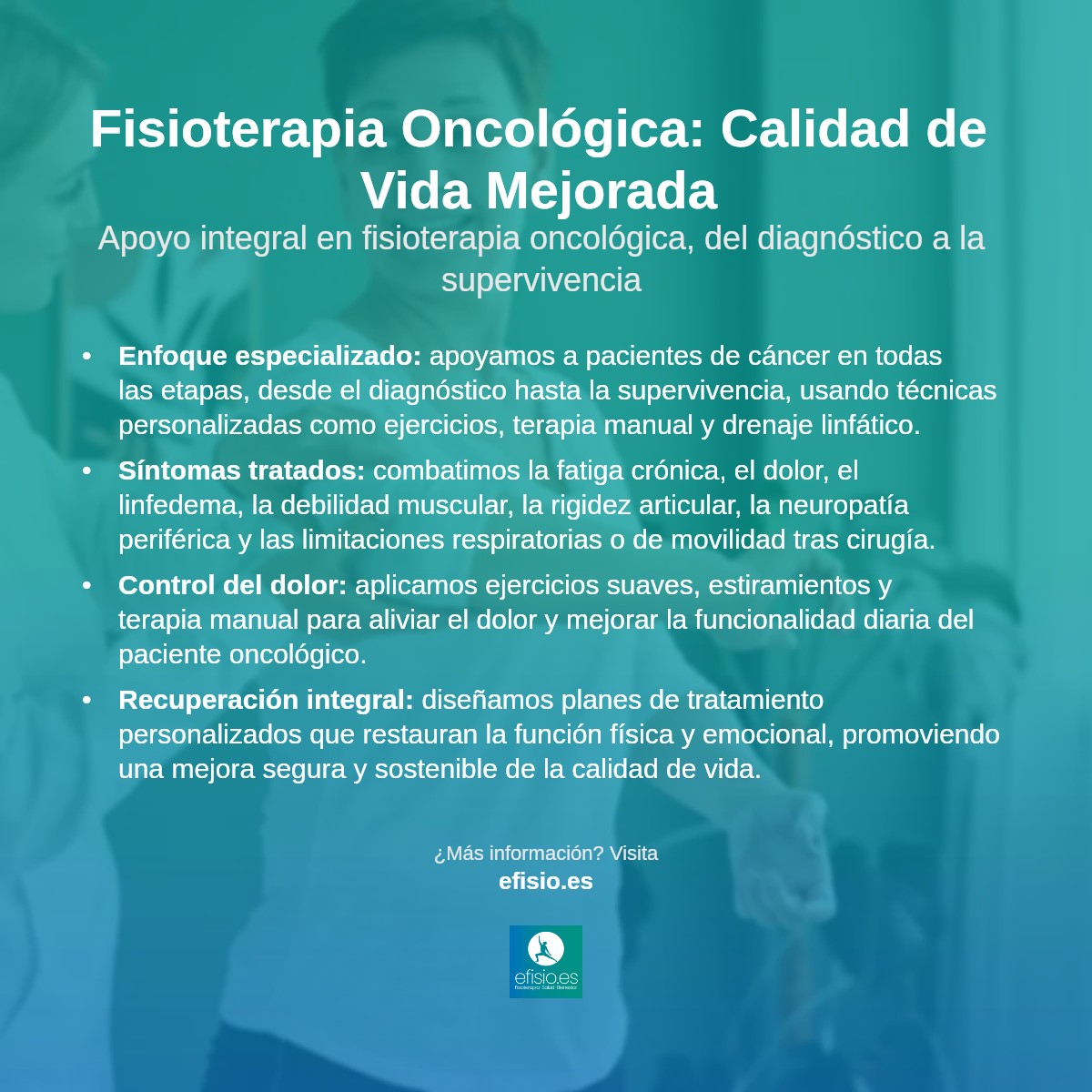 Imagen resumen sobre Fisioterapia Oncológica