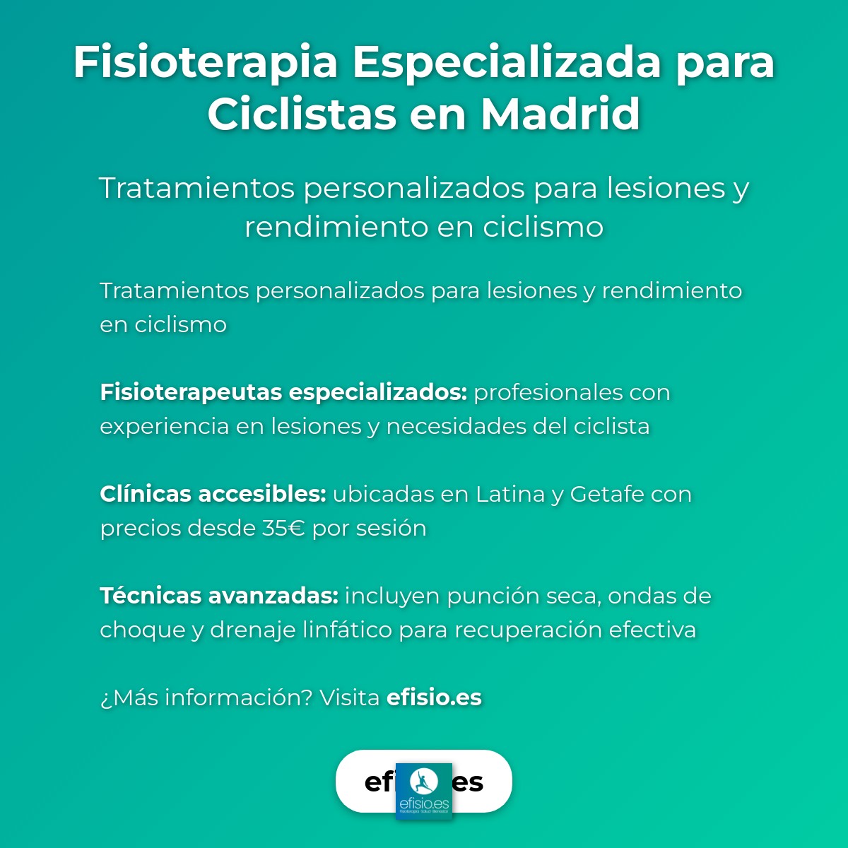 Imagen resumen sobre Fisioterapia para Ciclismo