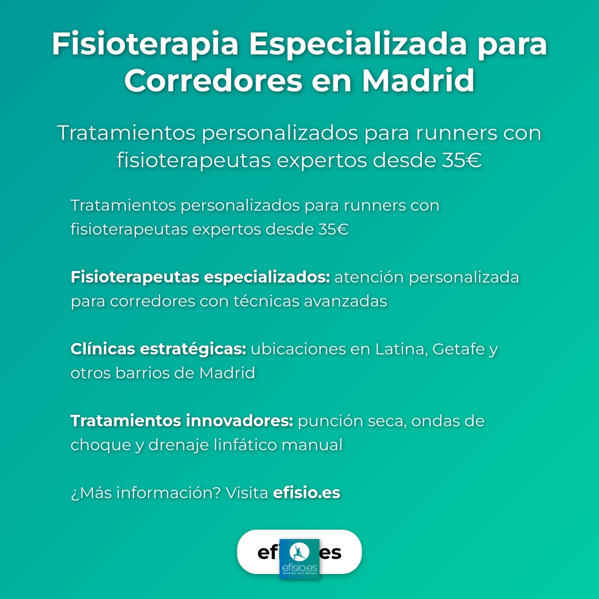 Imagen resumen sobre Fisioterapia para Corredores