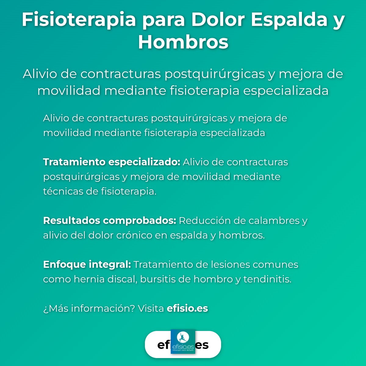 Imagen resumen sobre Fisioterapia para Dolor Espalda y Hombros