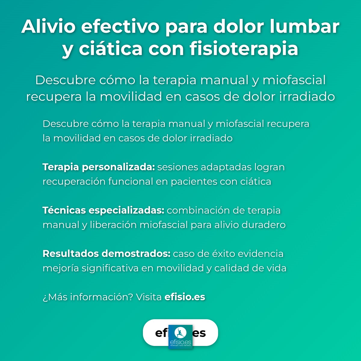 Imagen resumen sobre Fisioterapia para Dolor Lumbar y Ciática