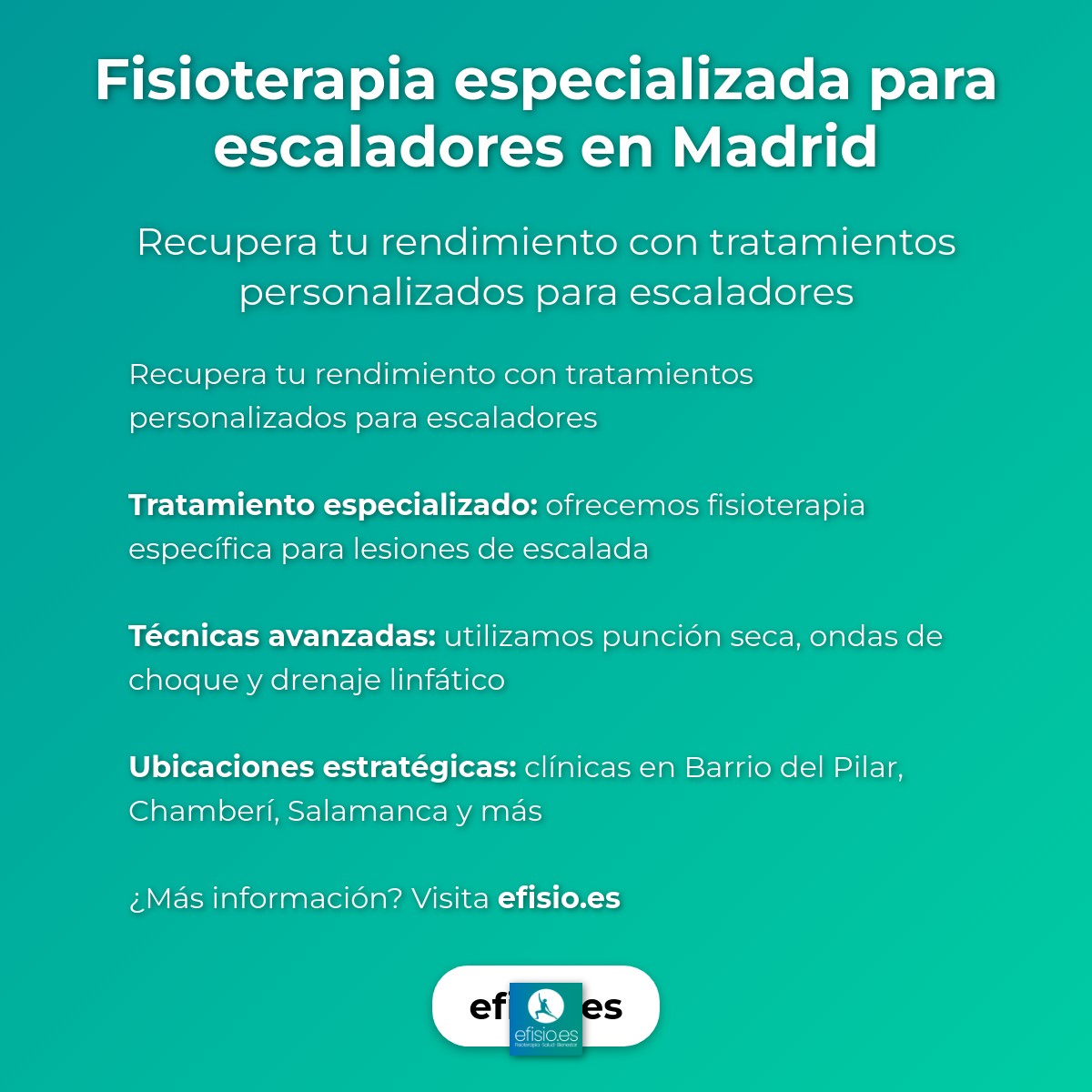 Imagen resumen sobre Fisioterapia para Escalada