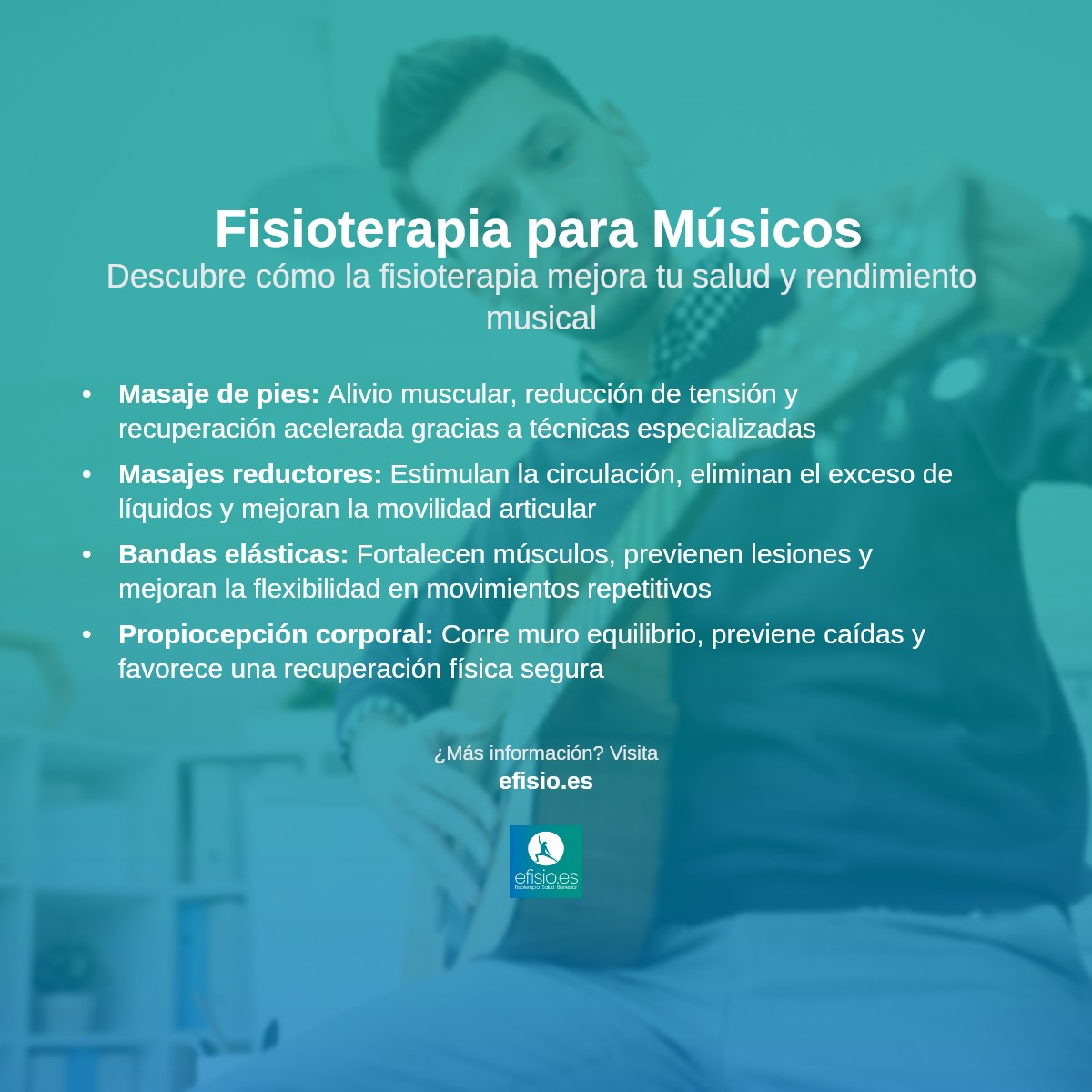 Imagen resumen sobre Fisioterapia para Músicos