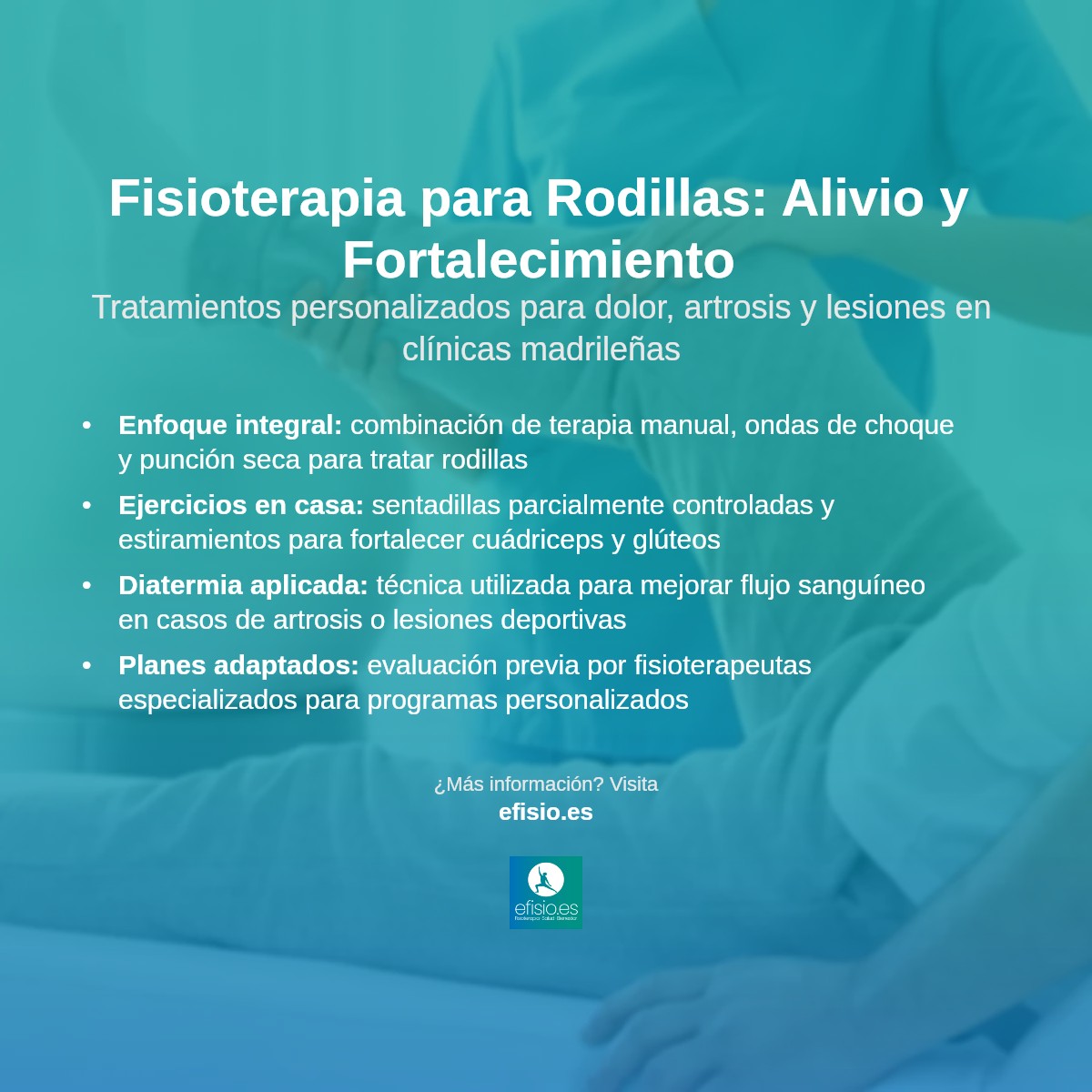 Imagen resumen sobre Fisioterapia para Rodillas