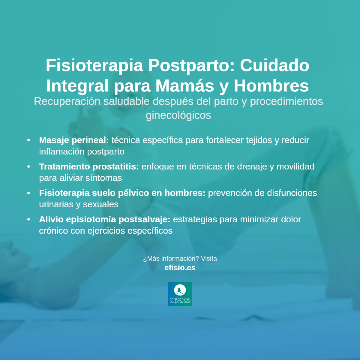 Imagen resumen sobre Fisioterapia Postparto