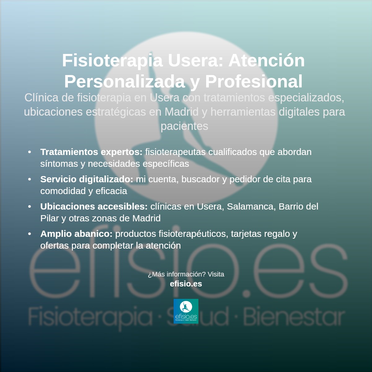 Imagen resumen sobre Fisioterapia Usera