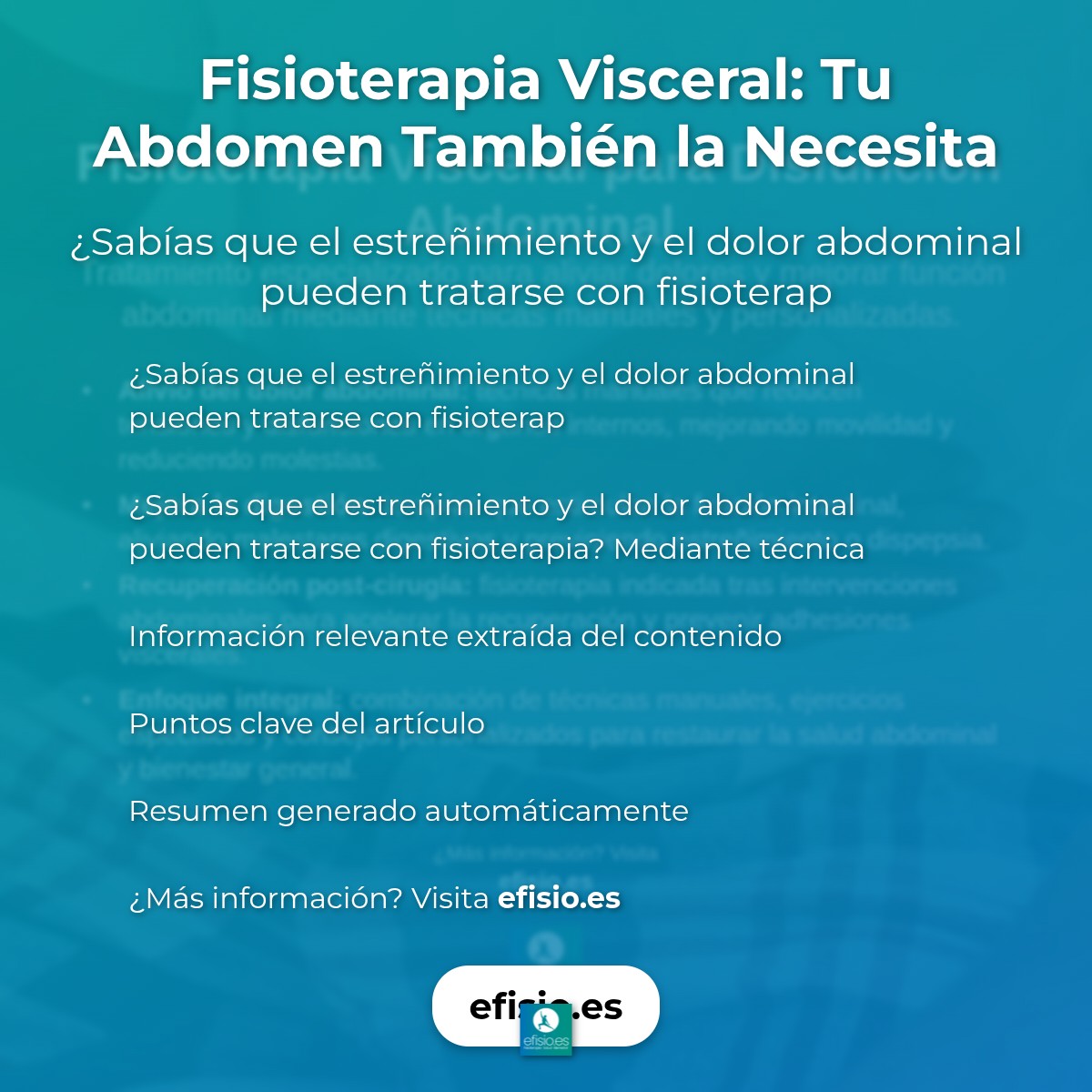 Fisioterapia Visceral: Tu Abdomen También la Necesita
