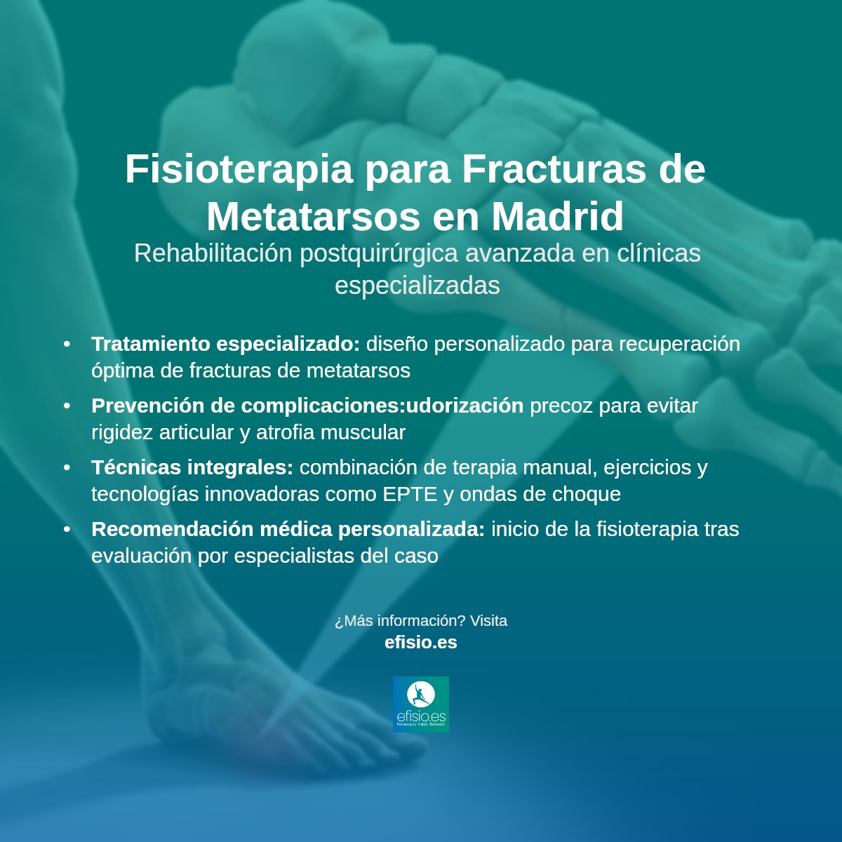 Imagen resumen sobre Fracturas de Metatarsos