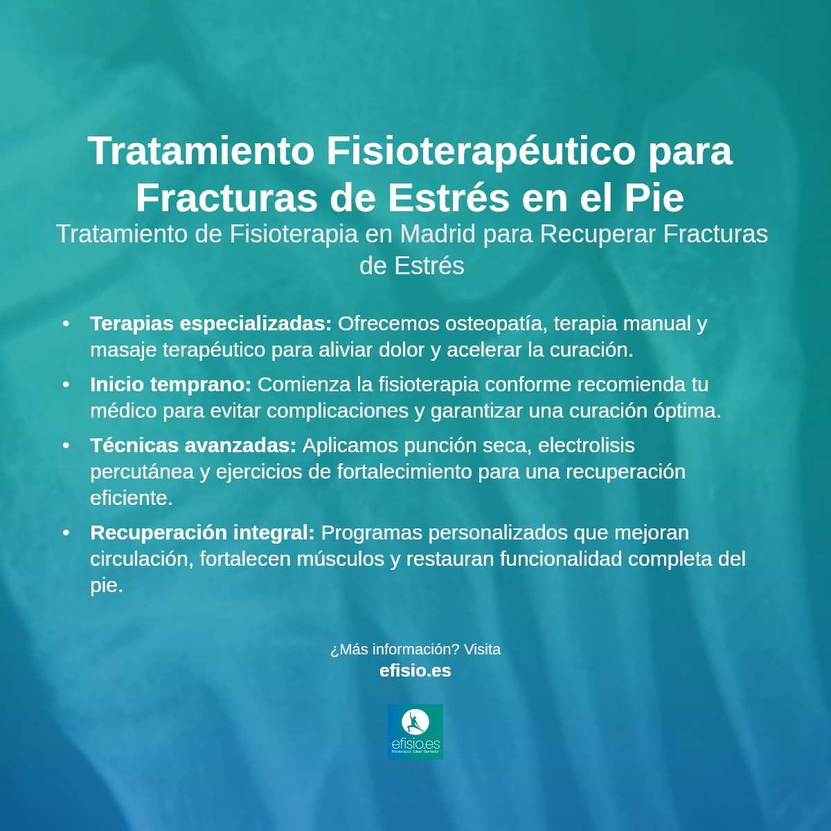 Imagen resumen sobre Fracturas de Stress en el Pie