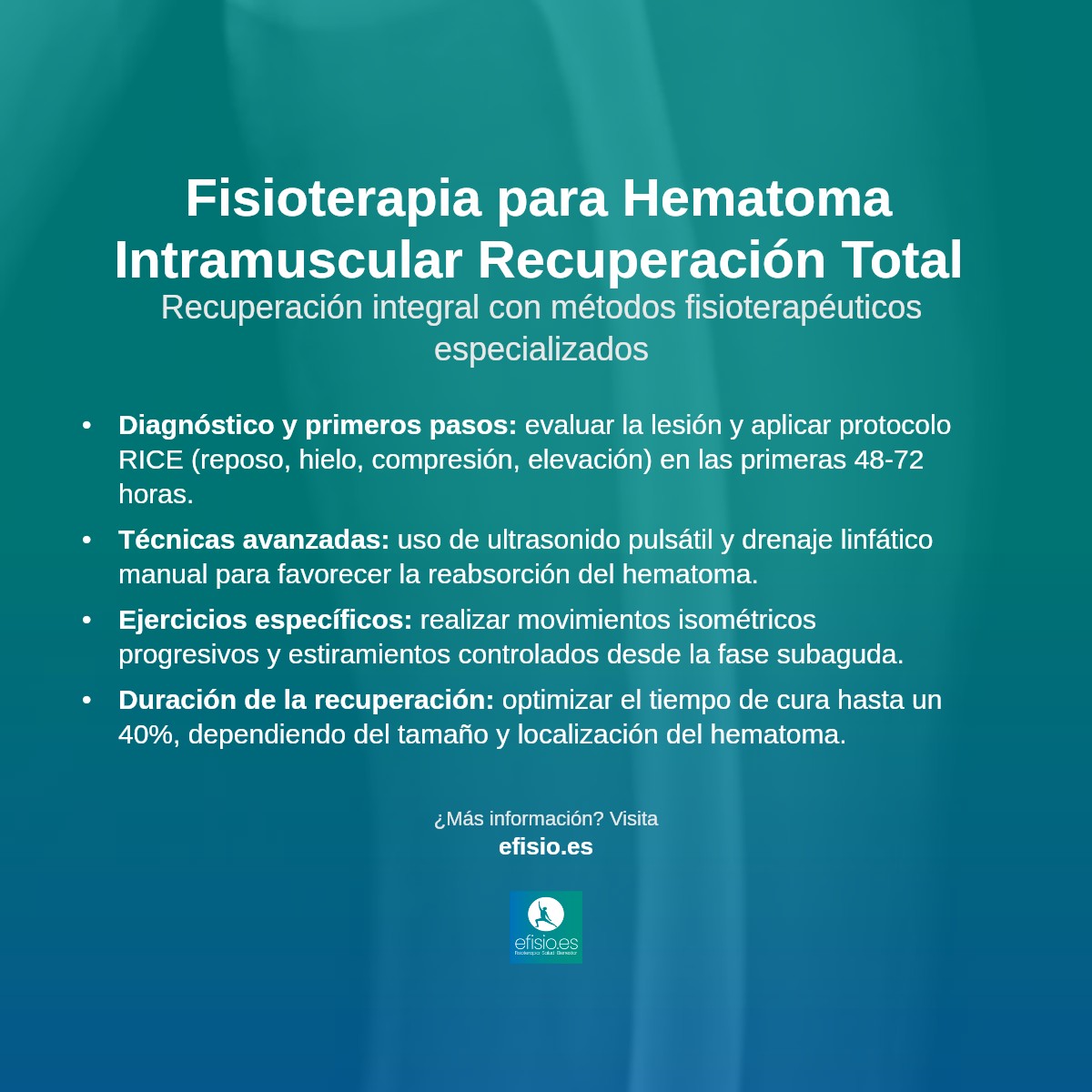 Imagen resumen sobre Hematoma intramuscular