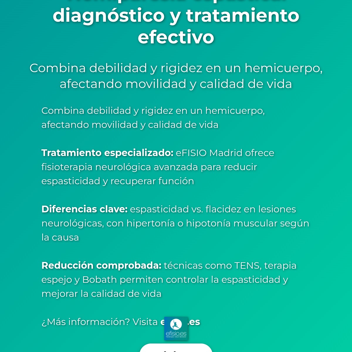 Imagen resumen sobre Hemiparesia espástica