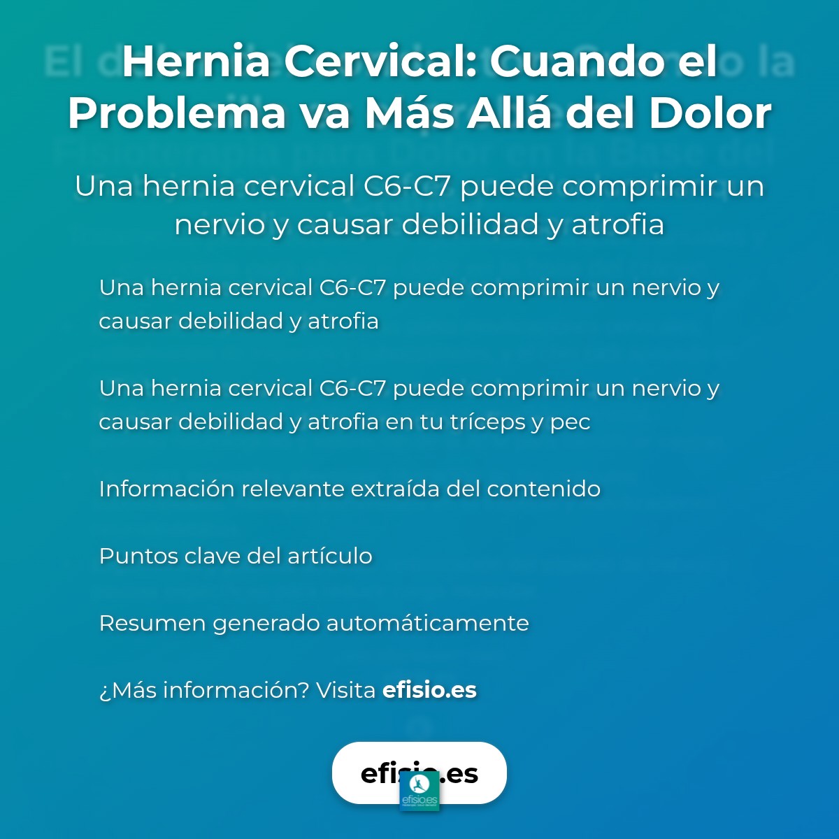 Hernia Cervical: Cuando el Problema va Más Allá del Dolor