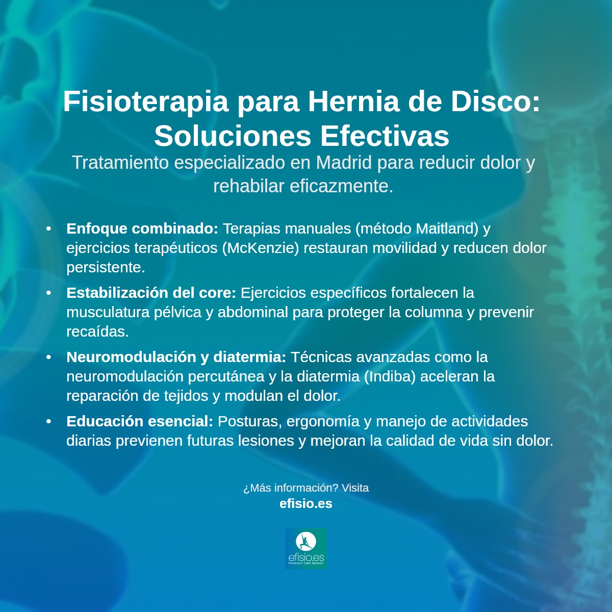 Imagen resumen sobre Hernia de Disco