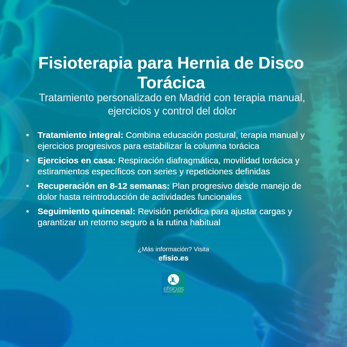 Imagen resumen sobre Hernia de Disco Torácica