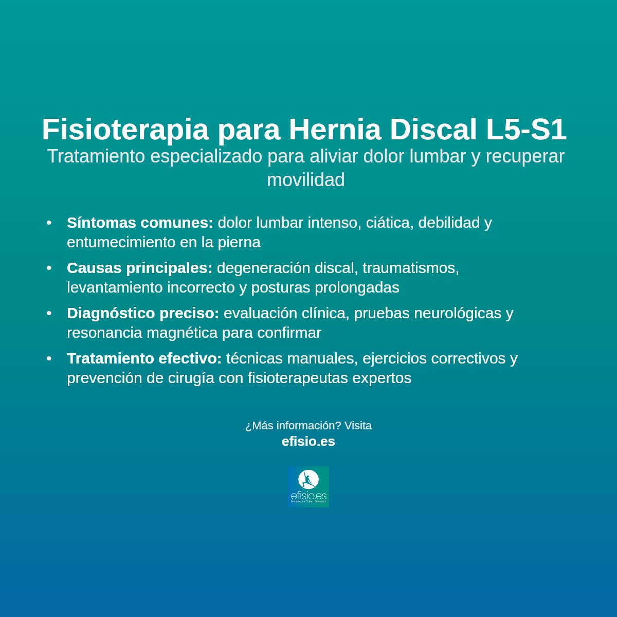 Imagen resumen sobre Hernia Discal L5-S1