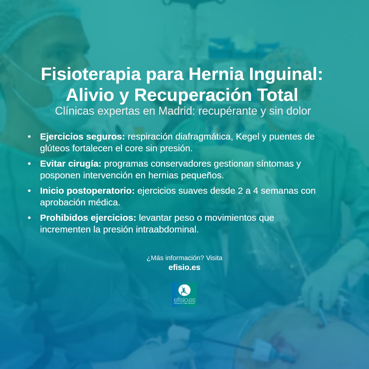 Imagen resumen sobre Hernia Inguinal
