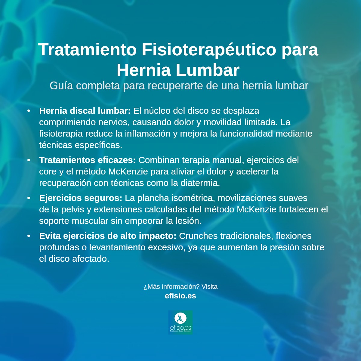 Imagen resumen sobre Hernia Lumbar