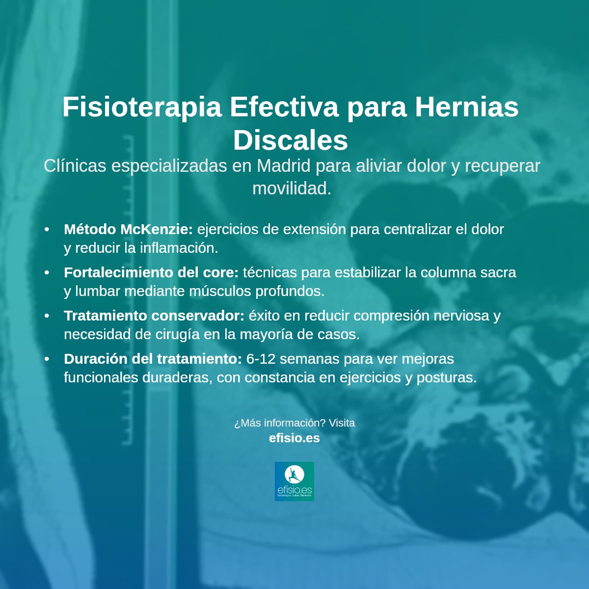 Imagen resumen sobre Hernias discales
