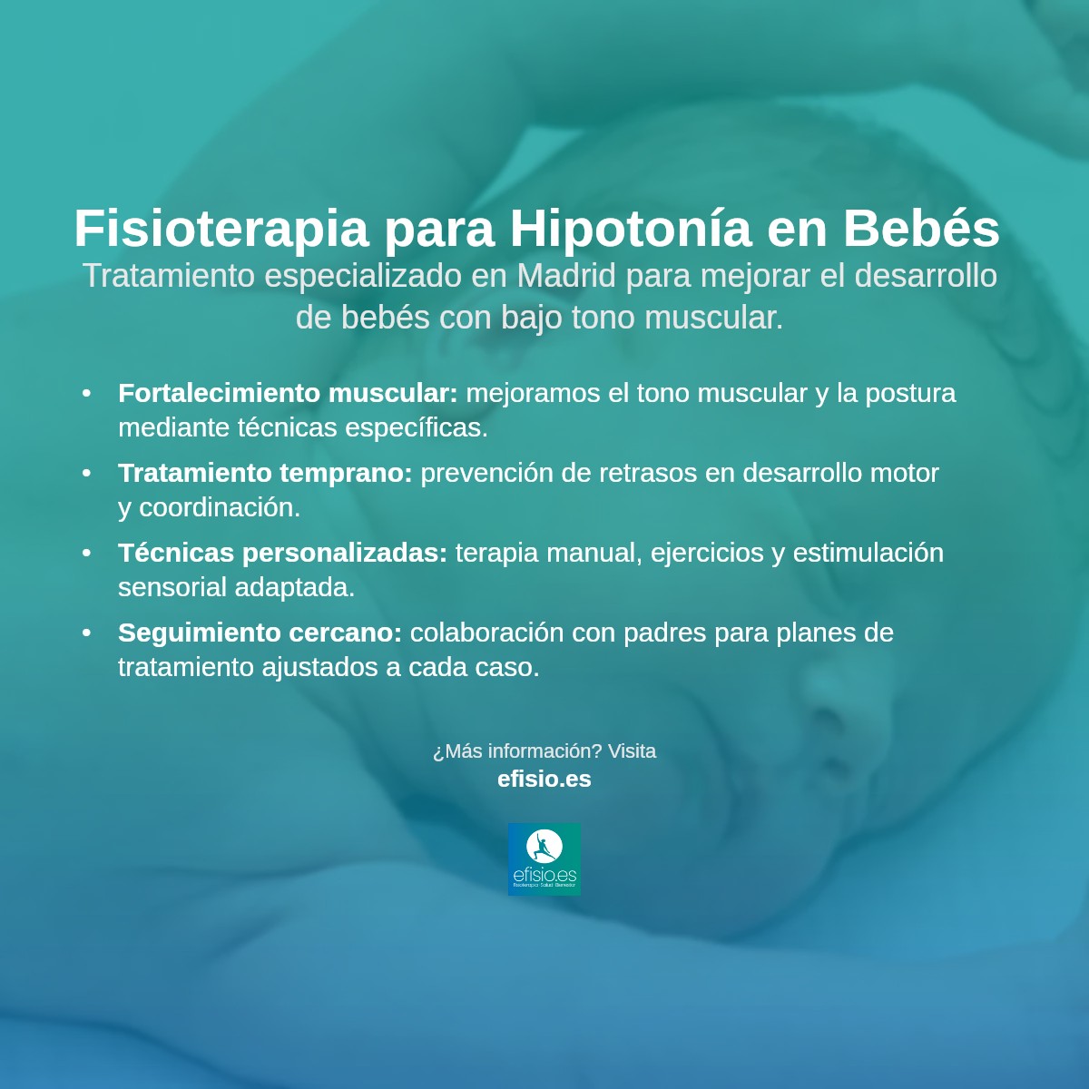 Imagen resumen sobre Hipotonía (bajo tono muscular) en Bebés