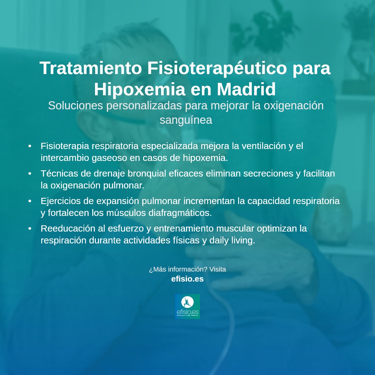 Imagen resumen sobre Hipoxemia (Bajos Niveles de Oxígeno)