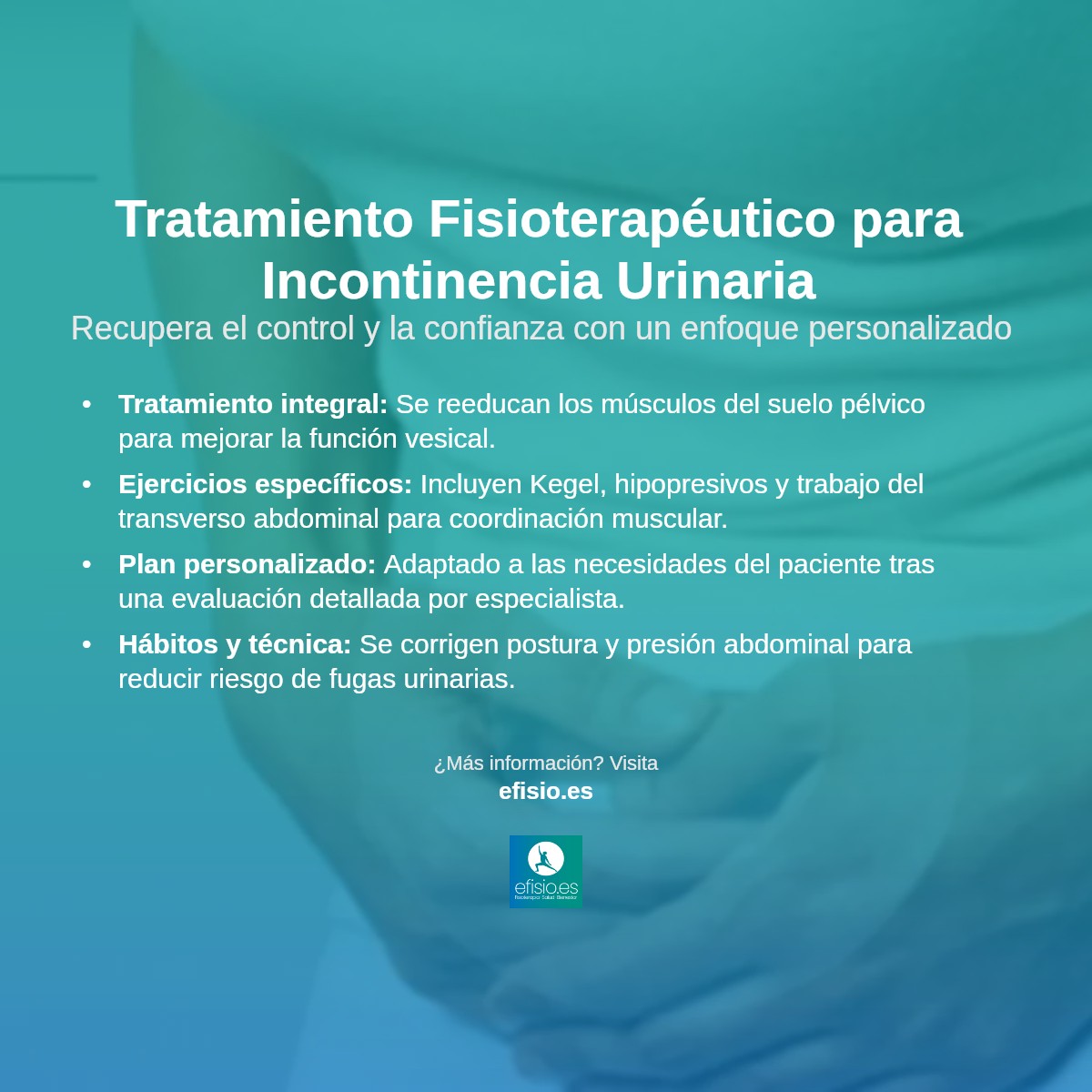 Imagen resumen sobre Incontinencia urinaria