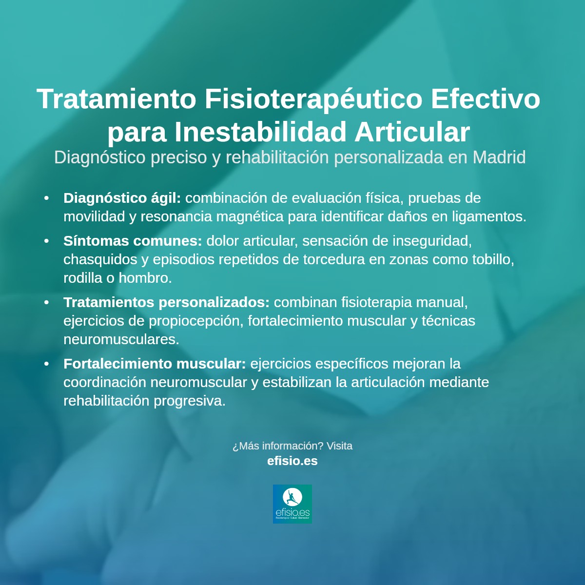 Imagen resumen sobre Inestabilidad articular