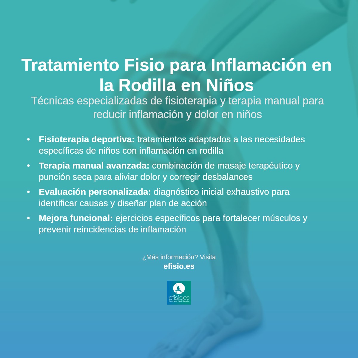 Imagen resumen sobre Inflamación en la Región de la Rodilla