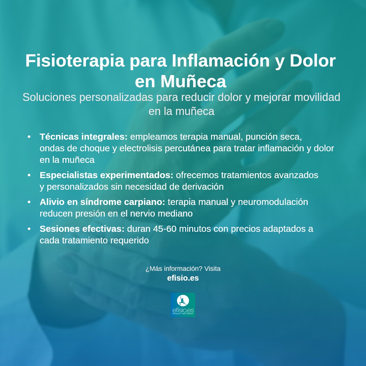 Imagen resumen sobre Inflamación y Dolor en Muñeca