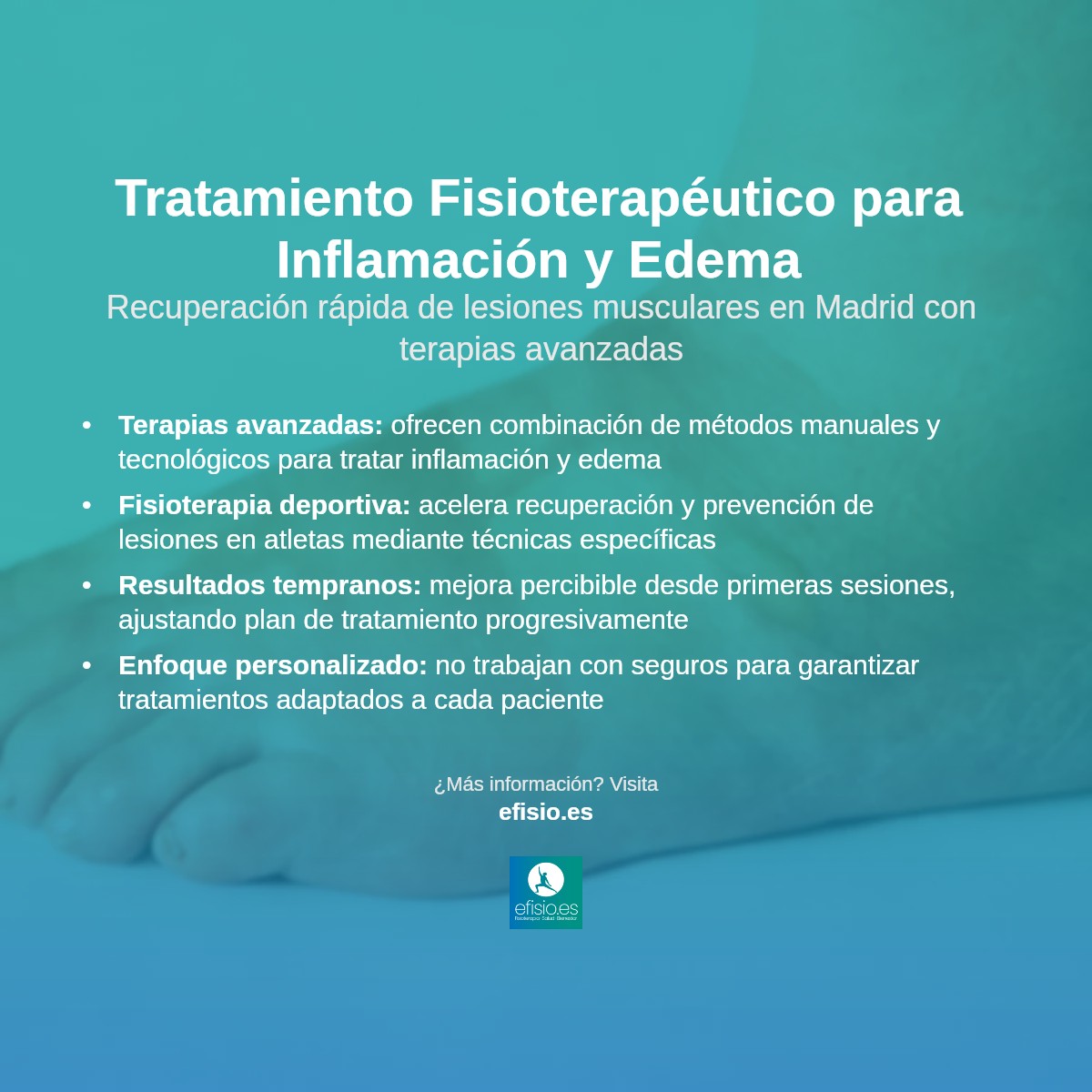 Imagen resumen sobre Inflamación y edema por lesión muscular