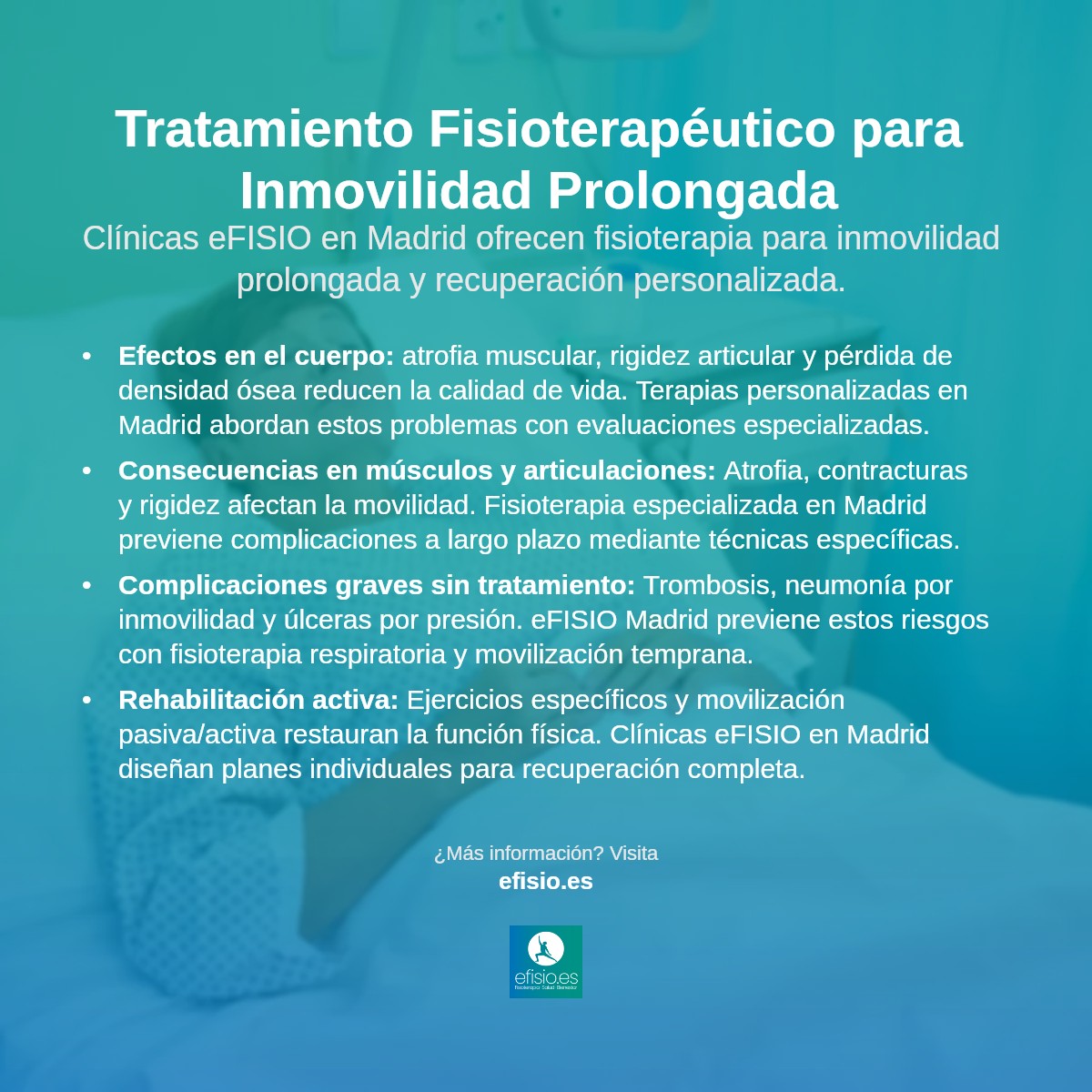 Imagen resumen sobre Inmovilidad prolongada