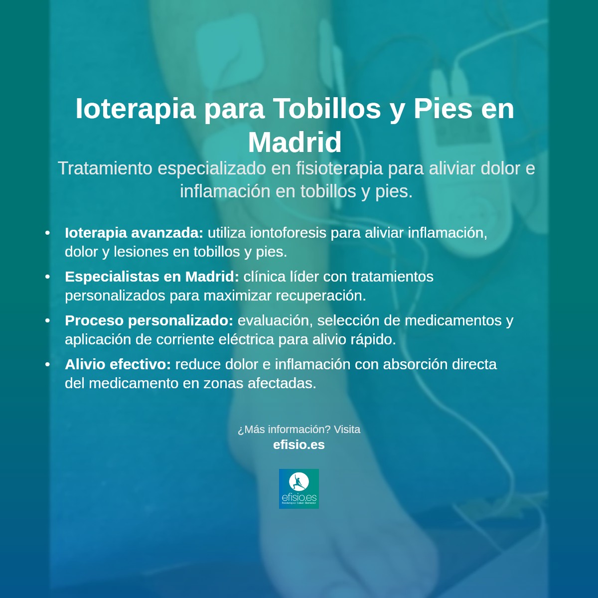 Imagen resumen sobre Ioterapia para Tobillos y Pies