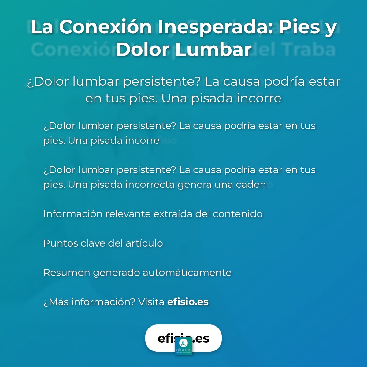 La Conexión Inesperada: Pies y Dolor Lumbar
