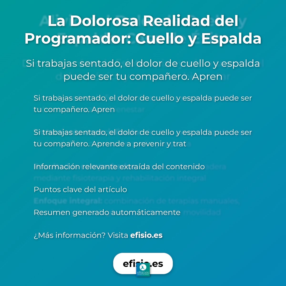 La Dolorosa Realidad del Programador: Cuello y Espalda