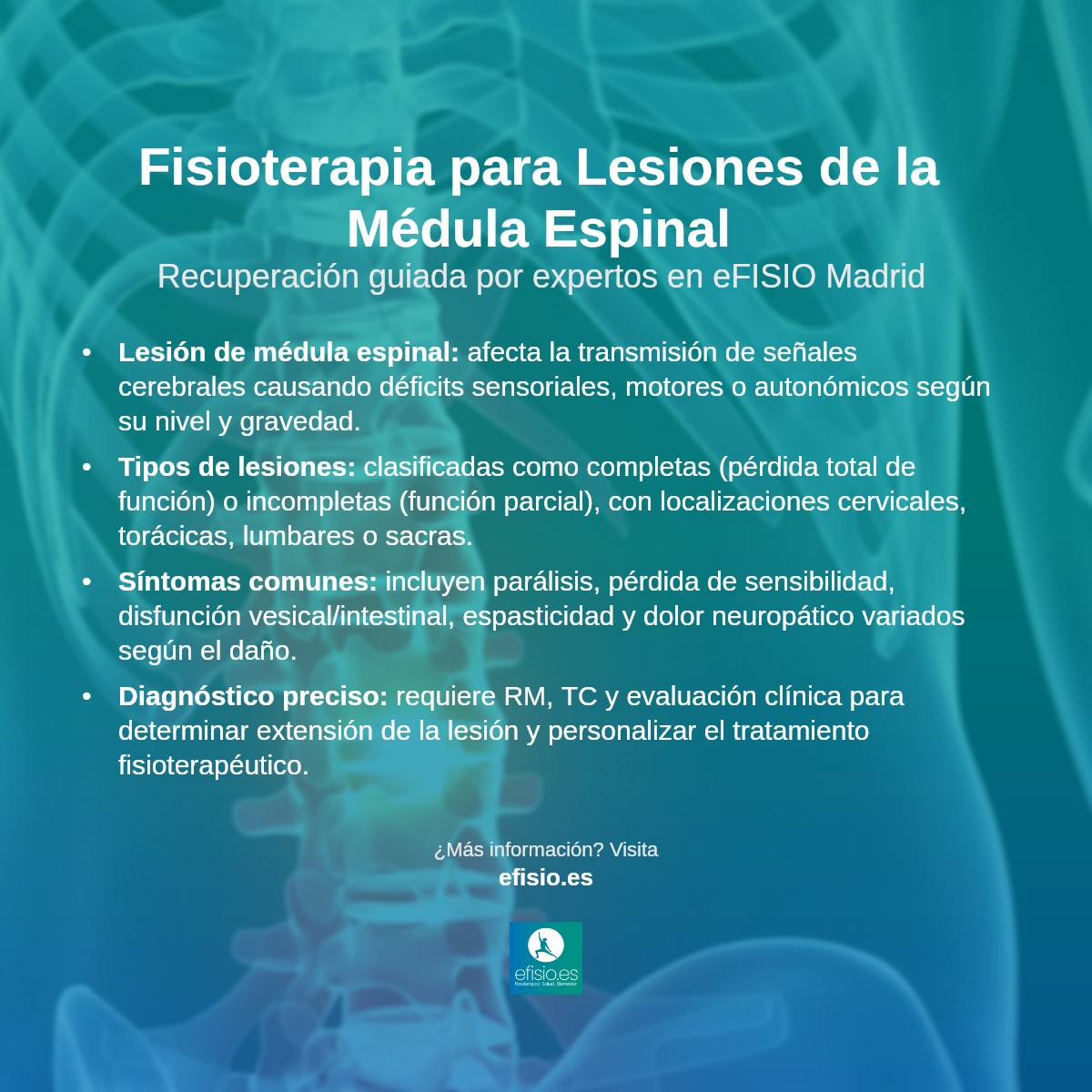 Imagen resumen sobre Lesión de la Médula Espinal