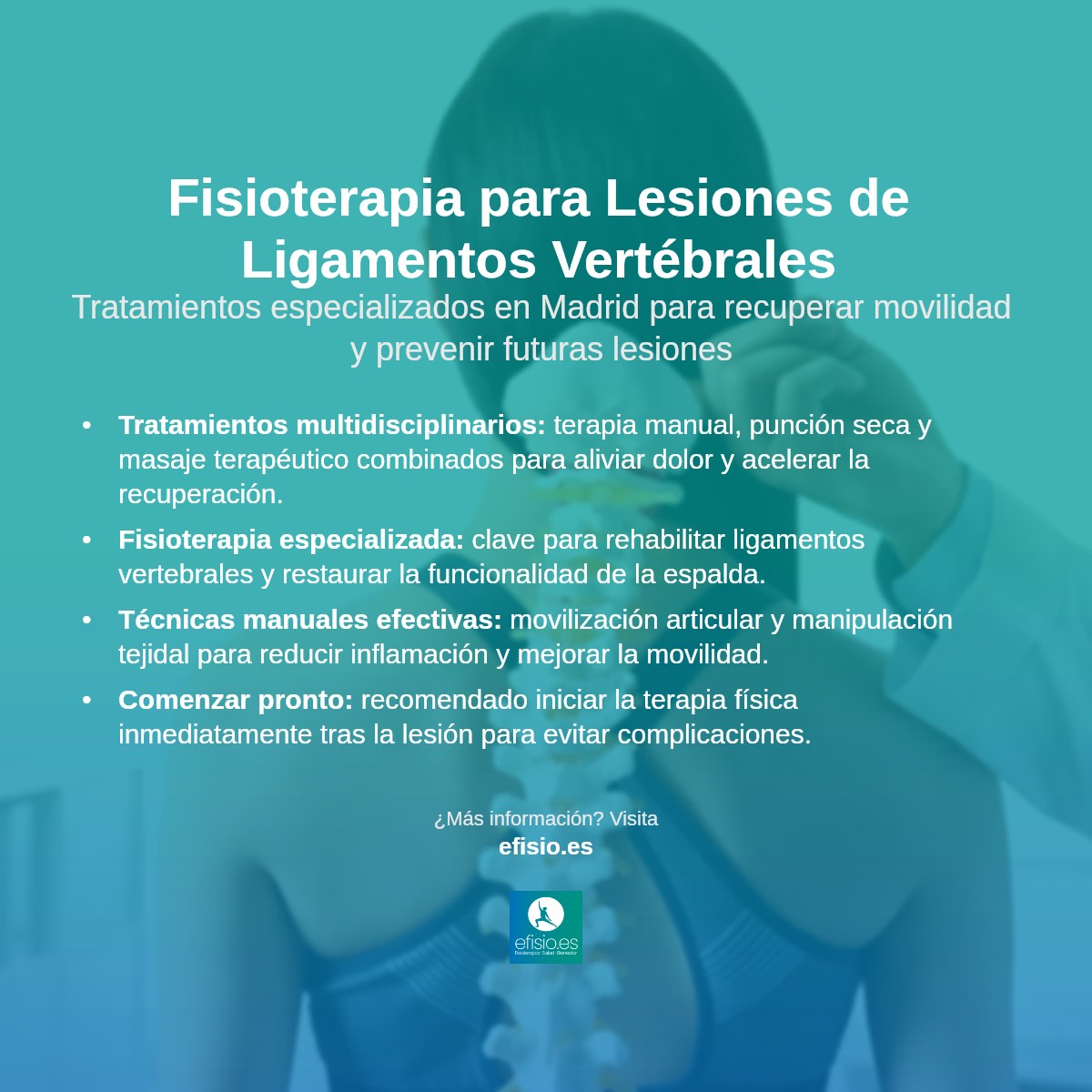 Imagen resumen sobre Lesión de Ligamentos de la Columna Vertebral